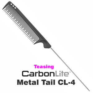 Olivia Garden CarbonLite Metal Tail Comb for Teasing