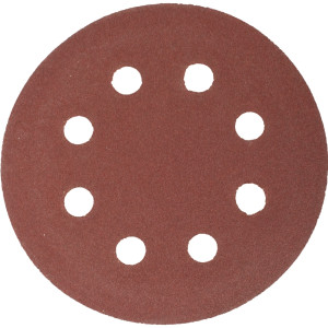 Sanding Disc 125mm 40 Grit With Holes 10/pk Hook And Loop