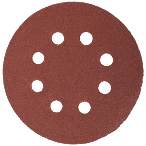 Sanding Disc 125mm 80 Grit With Holes 10/pk Hook And Loop