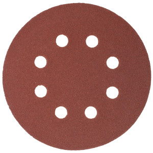 Sanding Disc 125mm 120 Grit With Holes 10/pk Hook And Loop