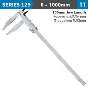 Vernier Caliper 1000mm 0.08mm Acc. 150mm 0.02mm Grad S/steel