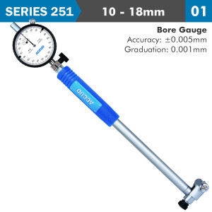 Precision Dial Bore Gauge 10-18mm 0.005mm Acc. 0.001mm Grad.