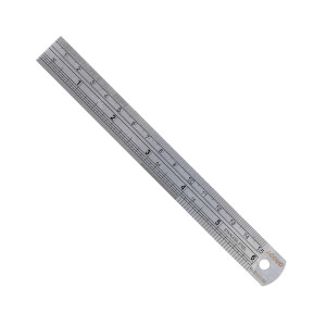 Ruler 150mm S/steel 0.08mm Acc 0.5mm Grad.
