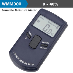 Concrete Moisture Tester 0-40% Range 2% Accur 0.5% Res