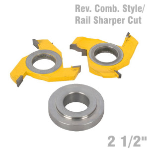 Reversible Combination Style & Rail Shaper Cutter Diameter 2 1/2'