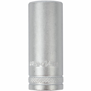Socket 14mm 1/4' Dr Deep Socket Crv 12 Point