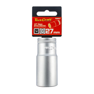 Socket 27mm 1/2' Dr Deep Socket Crv 12 Point