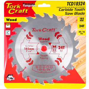 Blade Tct 185 X 24t 20/16 General Purpose Rip