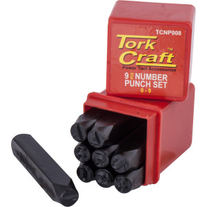 Number Punch Set 8mm (0-9mm) Black Finish