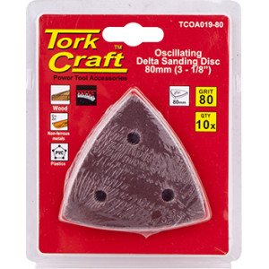 Oscillating Sandpaper A/o 80mm 10pc Delta Shape 80grit