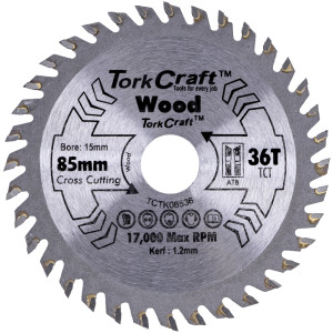 Tct Saw Blade 85mm X 1.2mm X 15mm X 36t Wood Thin Kerf